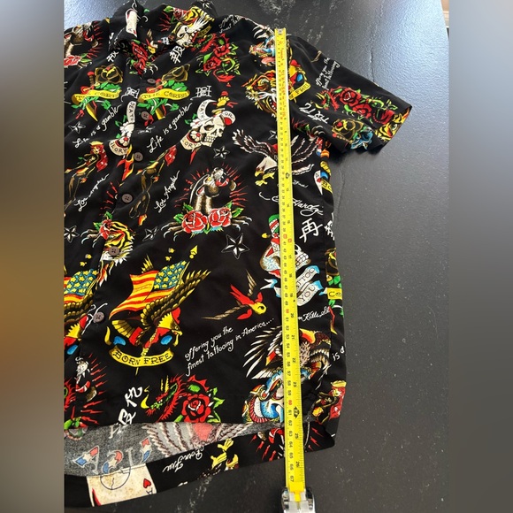 ED HARDY Bold Graphic Tattoo Men’s Short Sleeve Shirt,Skull,Rose,Tiger, Iconic,M - Picture 11 of 16